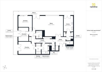 Appartement - 116 m² - 5 pièces