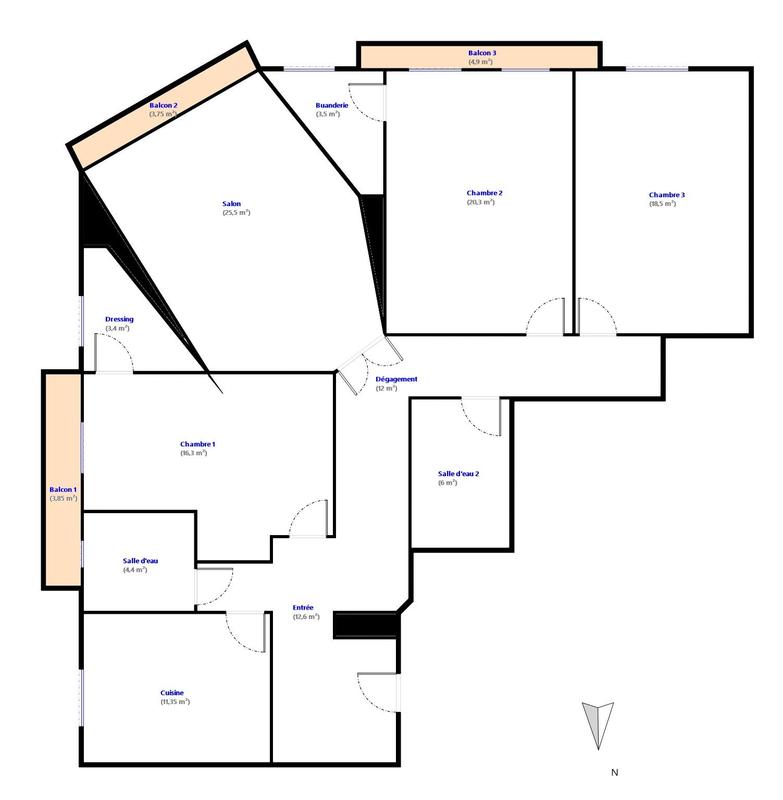 Appartement - 134 m² - 4 pièces