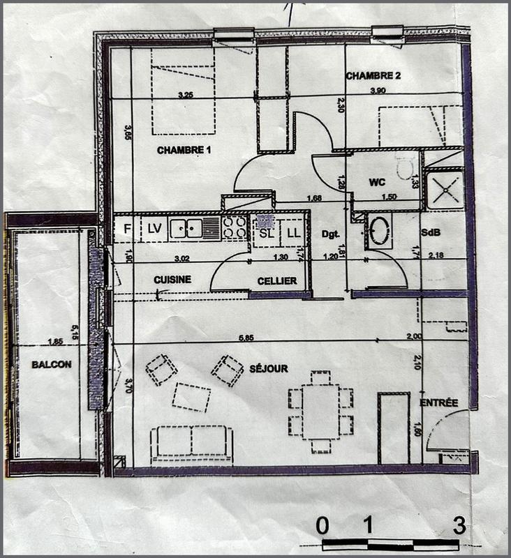 Appartement - 70 m² - 3 pièces