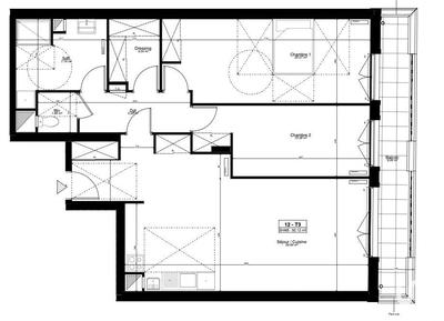 Appartement - 91 m² - 3 pièces