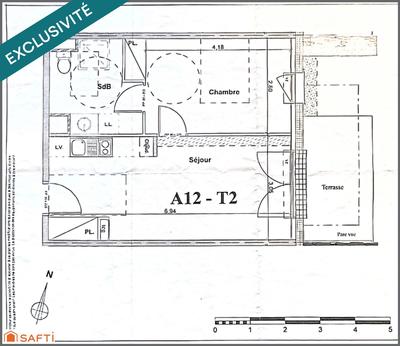 Appartement - 39 m² - 2 pièces