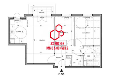 Appartement - 63 m² - 3 pièces