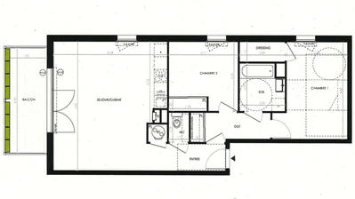 Appartement - 70 m² - 3 pièces