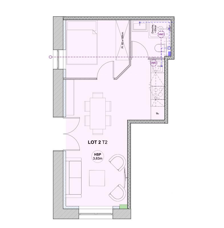 Appartement - 31 m² - 2 pièces