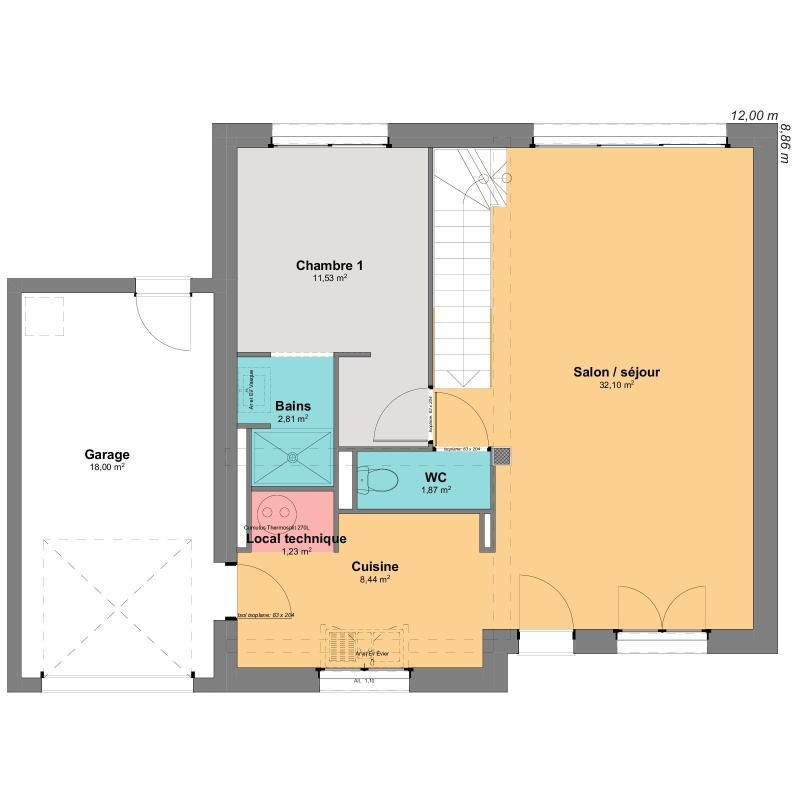 Maison - 113 m² - 6 pièces