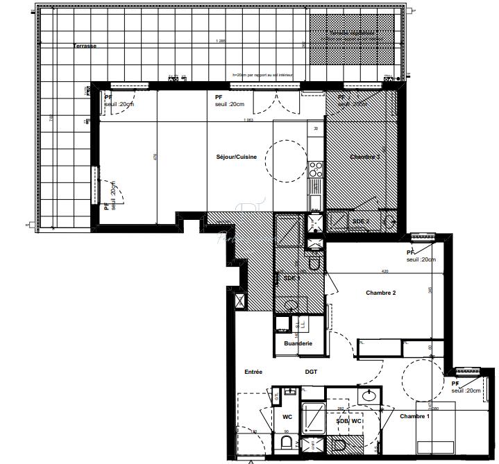 Appartement - 108 m² - 4 pièces
