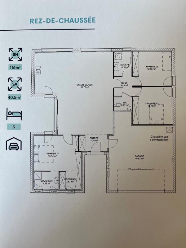 Maison - 116 m² - 5 pièces