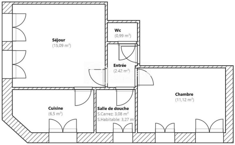 Appartement - 39 m² - 2 pièces