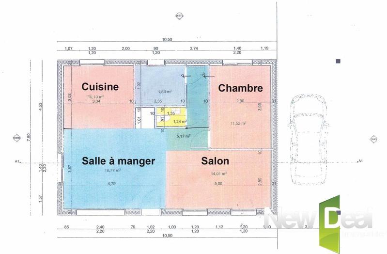 Bureau - 70 m² - 1 pièce