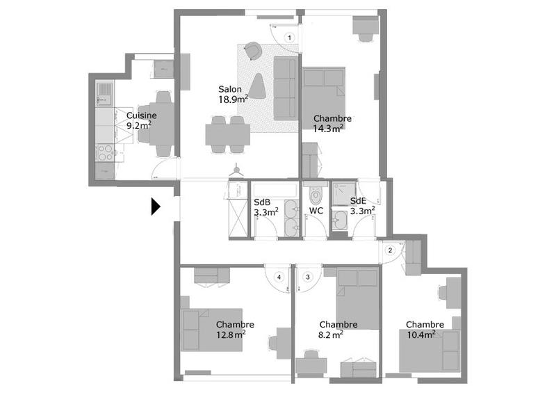 Appartement - 88 m²