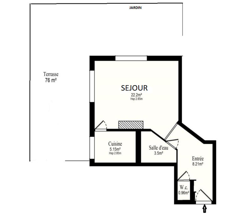 Appartement - 40 m² - 1 pièce