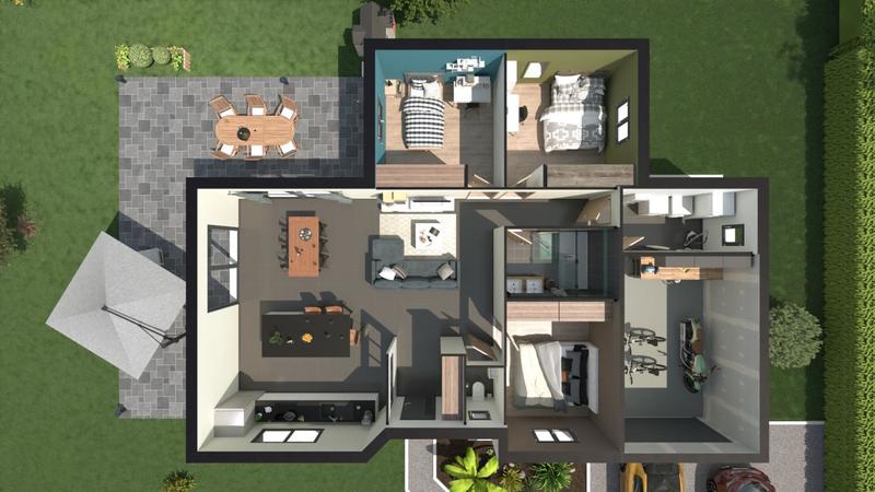 Maison - 100 m² - 3 pièces