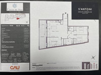 Appartement - 80 m² - 4 pièces