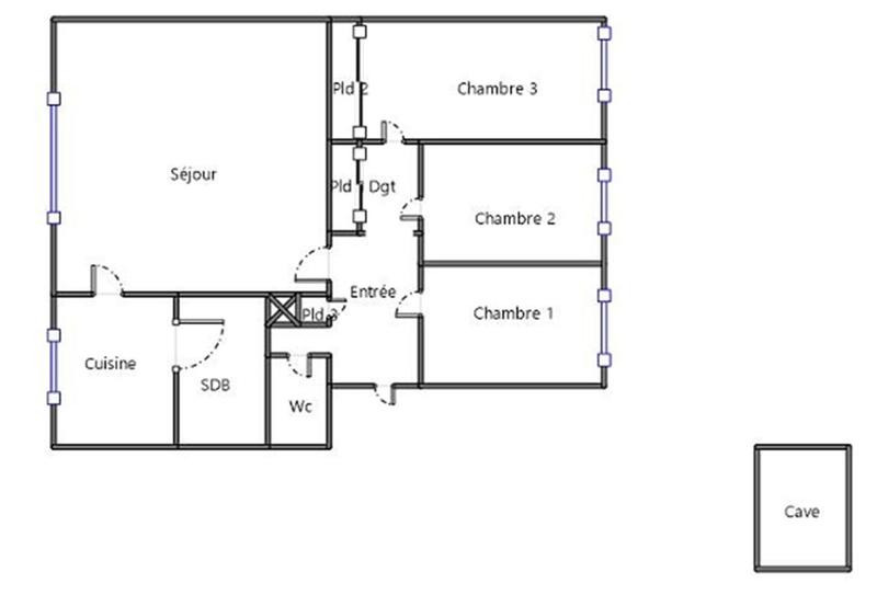 Appartement - 66 m² - 5 pièces