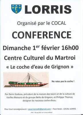 Conférence "Le coche d'eau de Grignon"