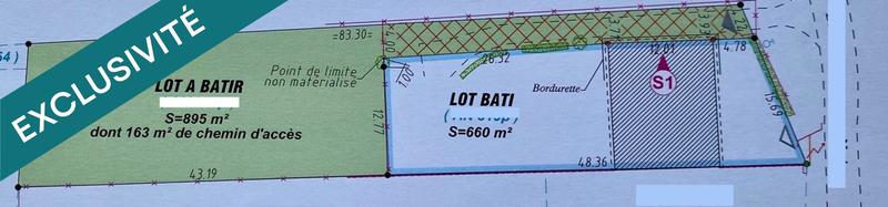 Terrain - 895 m²