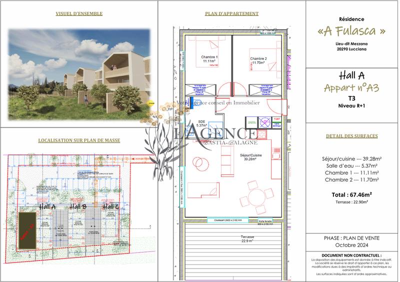 Appartement - 67 m² - 3 pièces