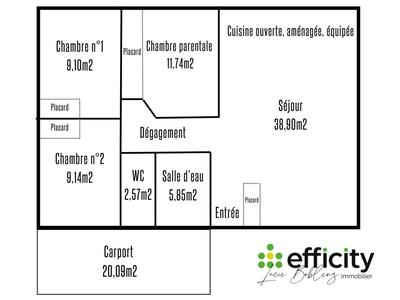 Maison - 85 m² - 4 pièces