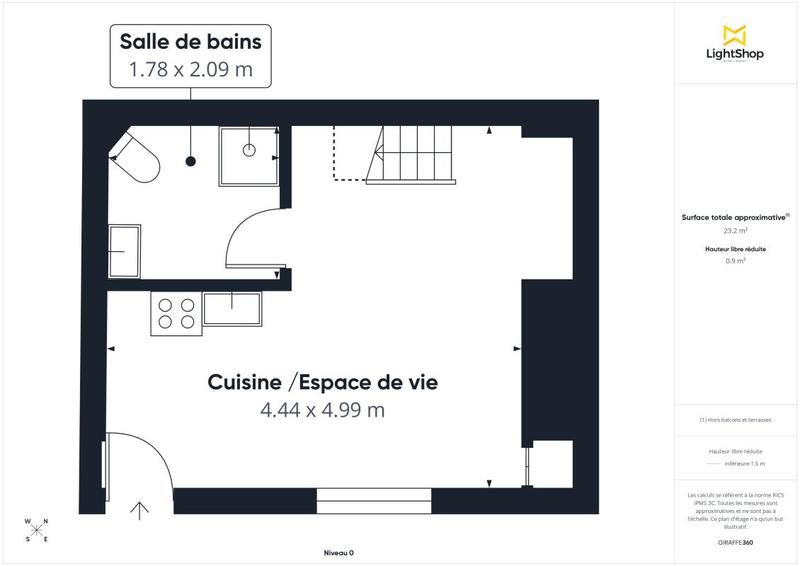 Appartement - 28 m² - 1 pièce