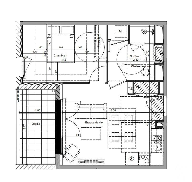 Appartement - 38 m² - 2 pièces