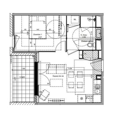 Appartement - 38 m² - 2 pièces