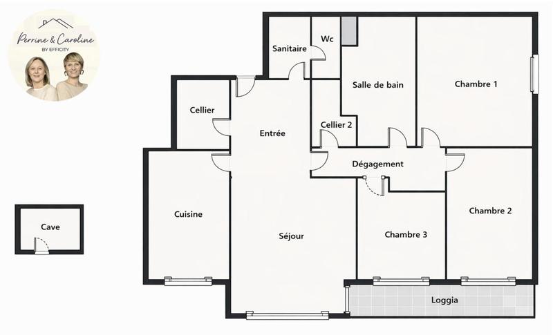 Appartement - 105 m² - 4 pièces