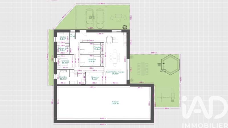 Maison - 150 m² - 1 pièce