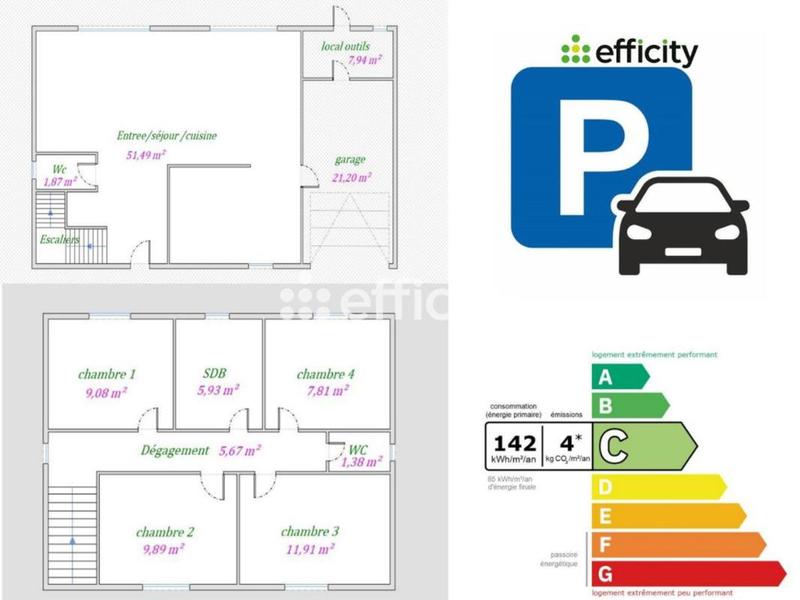 Maison - 110 m² - 5 pièces