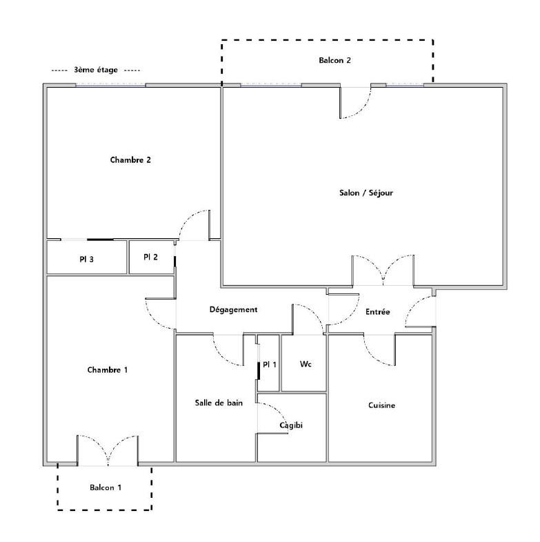 Appartement - 70 m² - 4 pièces