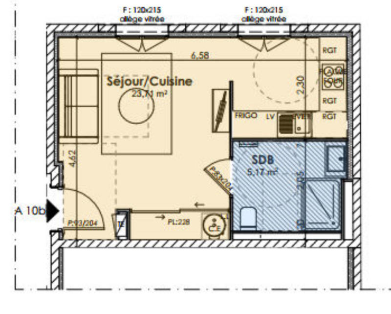 Appartement - 29 m² - 1 pièce