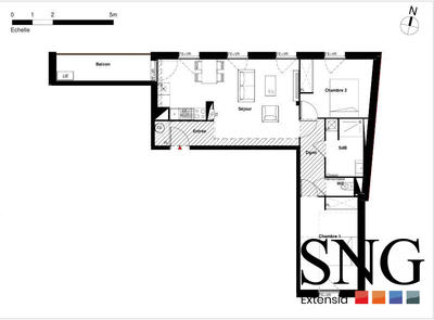 Appartement - 63 m² - 3 pièces