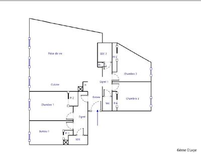 Appartement - 104 m² - 5 pièces