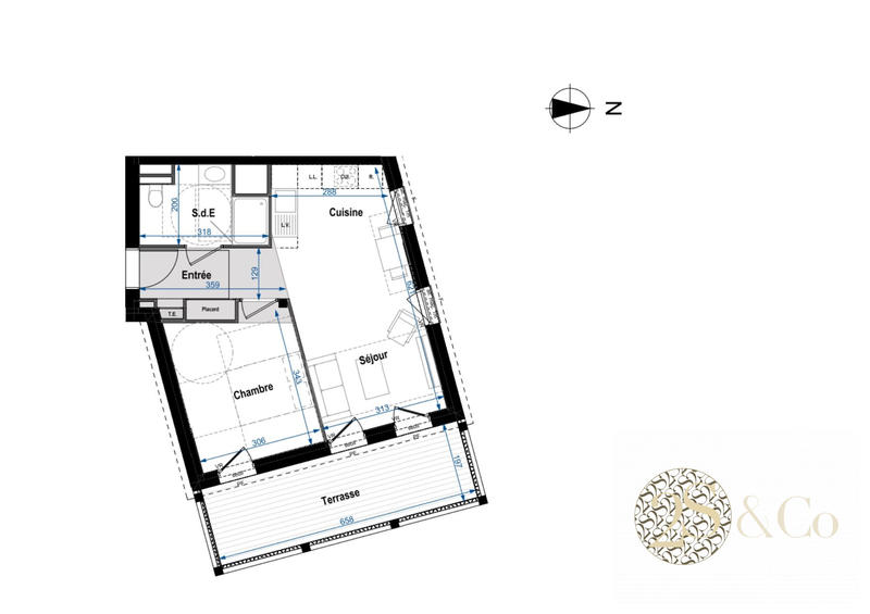 Appartement - 42 m² - 2 pièces