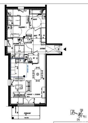 Appartement - 70 m² - 3 pièces