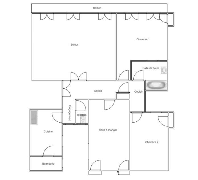 Appartement - 118 m² - 5 pièces