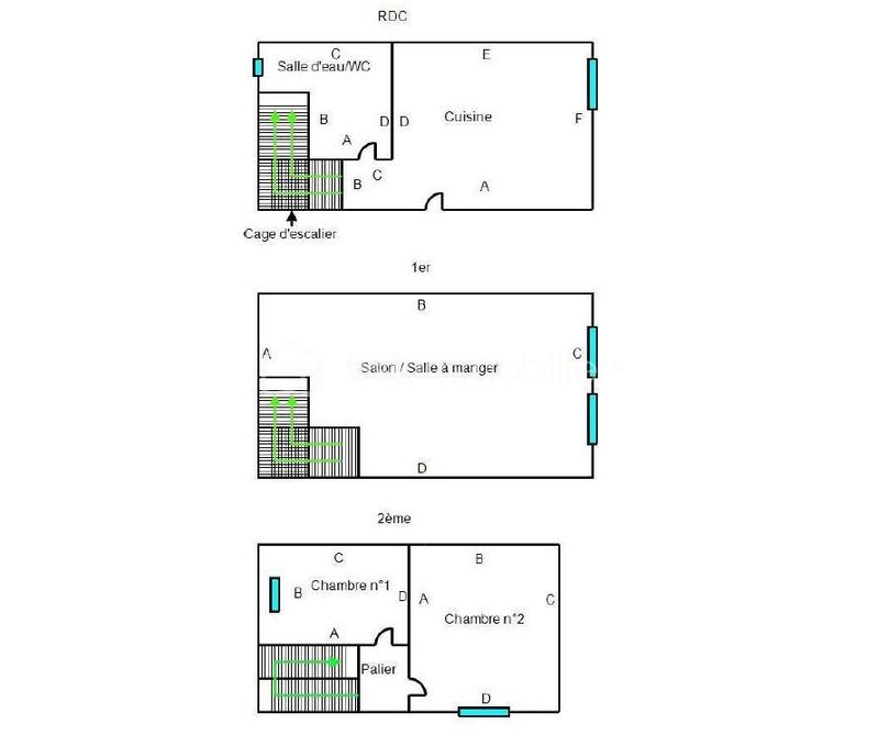 Maison - 60 m² - 3 pièces