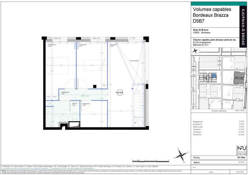 Appartement - 102 m² - 4 pièces