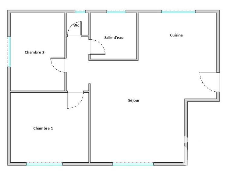 Appartement - 56 m² - 3 pièces