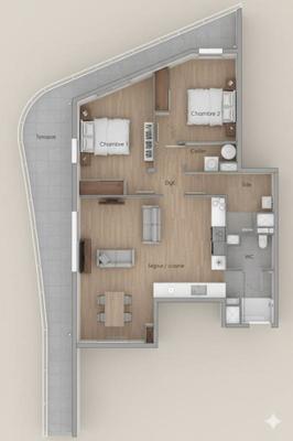 Appartement - 74 m² - 3 pièces