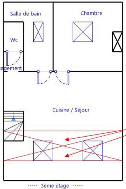 Appartement - 48 m² - 2 pièces