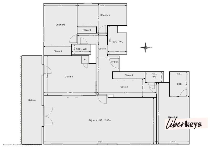 Appartement - 116 m² - 4 pièces