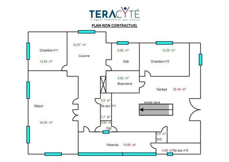 Appartement - 96 m² - 3 pièces