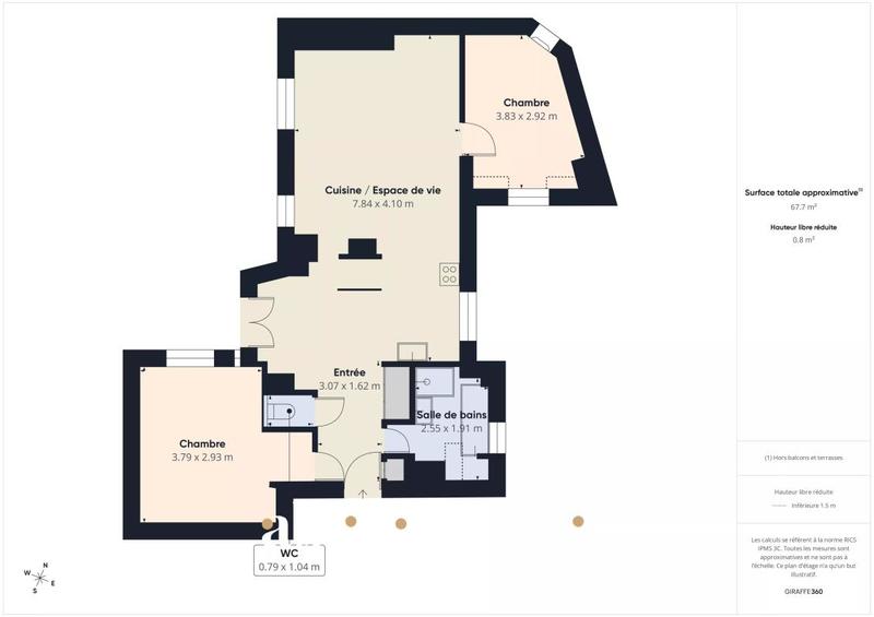 Appartement - 67 m² - 3 pièces