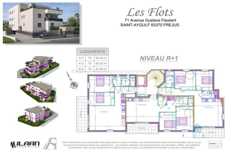 Appartement - 60 m² - 3 pièces