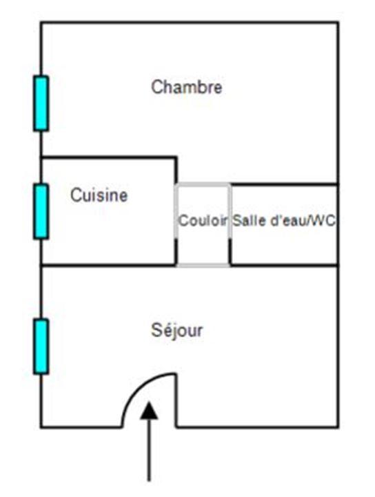 Appartement - 36 m² - 2 pièces