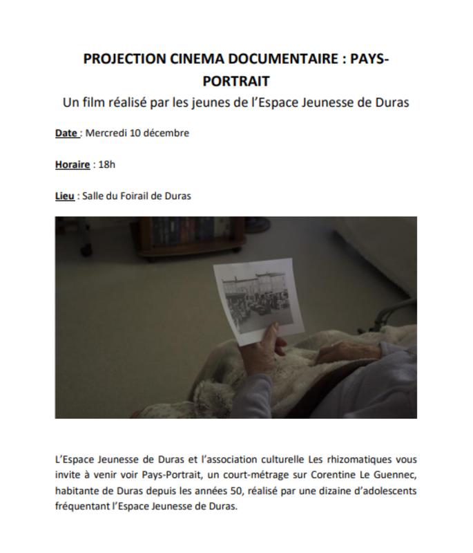 Projection cinéma Documentaire
