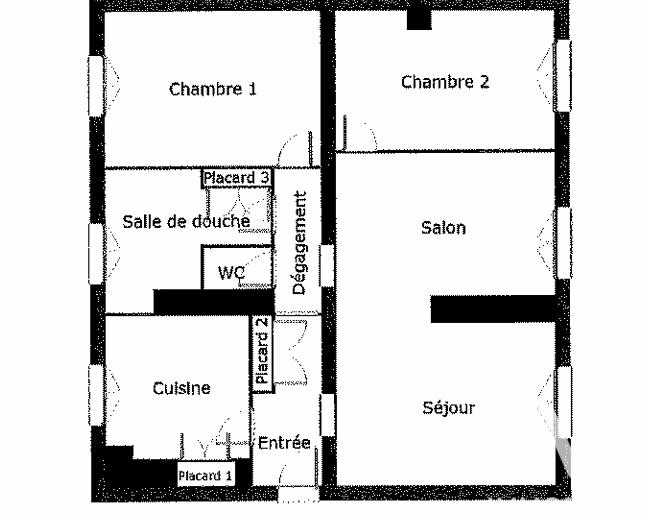 Appartement - 75 m² - 3 pièces