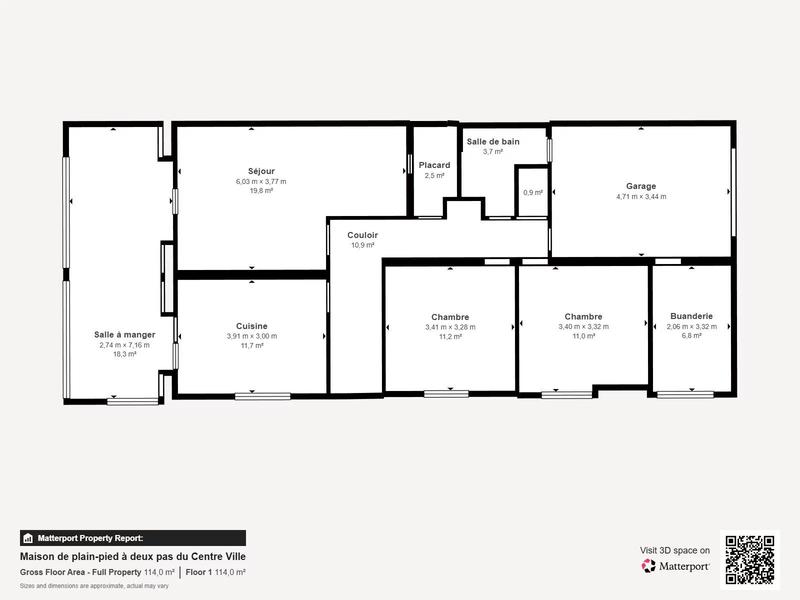 Maison - 90 m² - 3 pièces