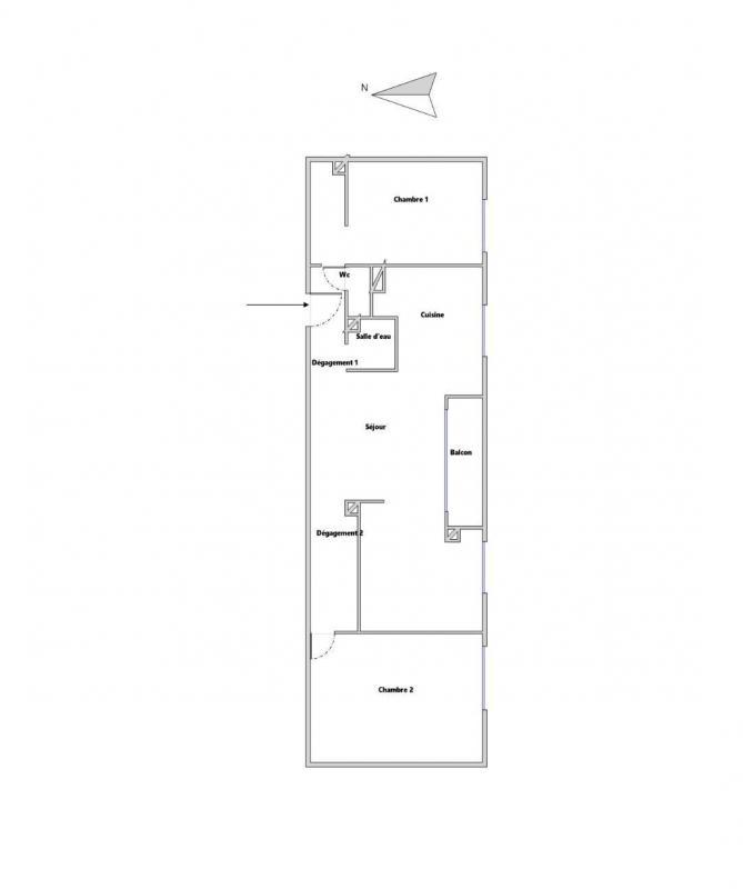 Appartement - 65 m² - 3 pièces