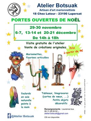 Portes ouvertes de Noël de l'atelier Botsuak